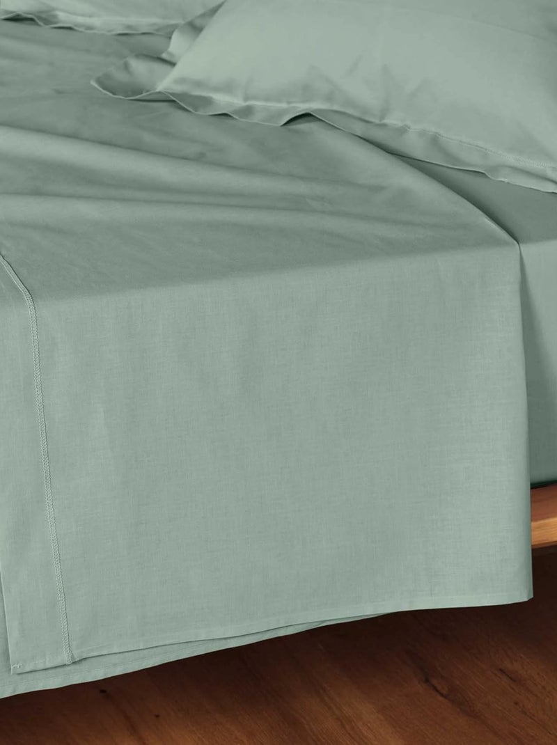 Drap Plat Coton 57 fils LINA PROMO LINGE Vert - Kiabi