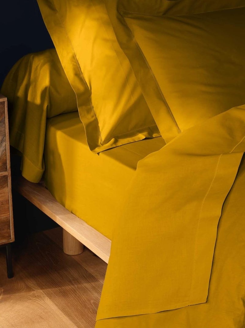 Drap Plat Coton 57 fils NOA PROMO LINGE Jaune - Kiabi