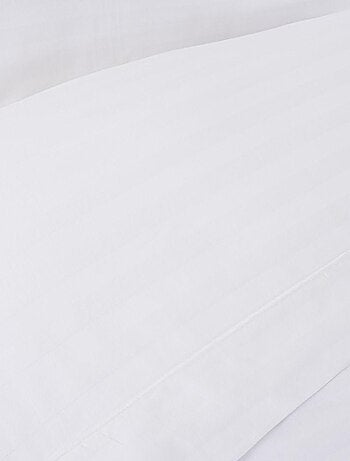 Drap plat coton bande satin 120 fils RÊVE