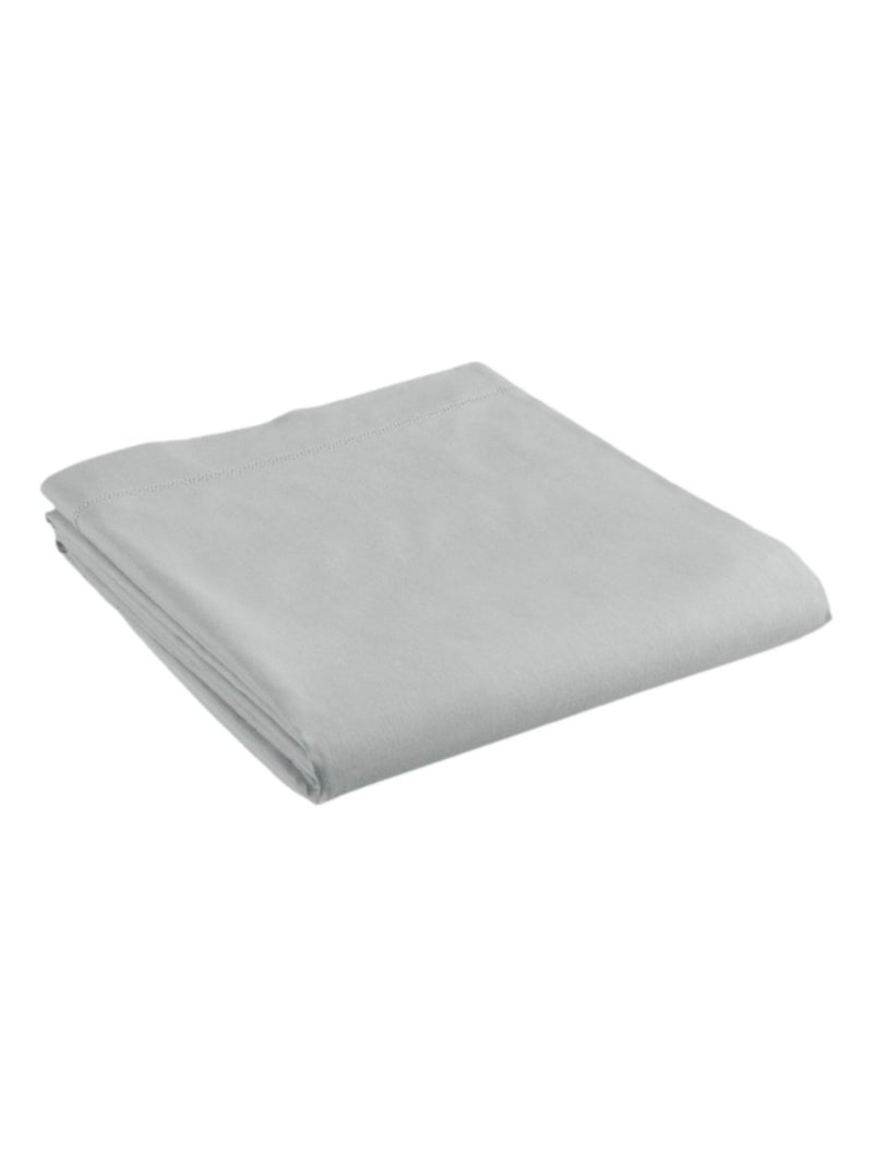 Drap plat coton bio Gris - Kiabi