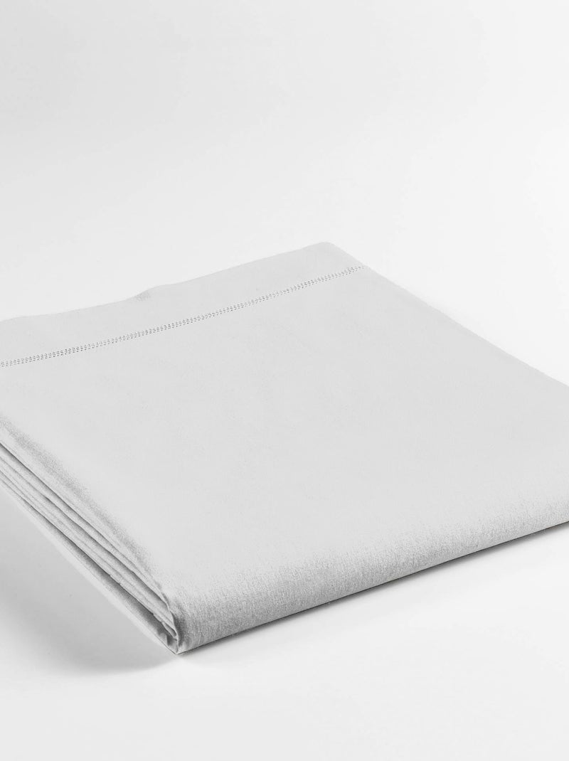 Drap plat coton Collection Emotion Blanc - Kiabi