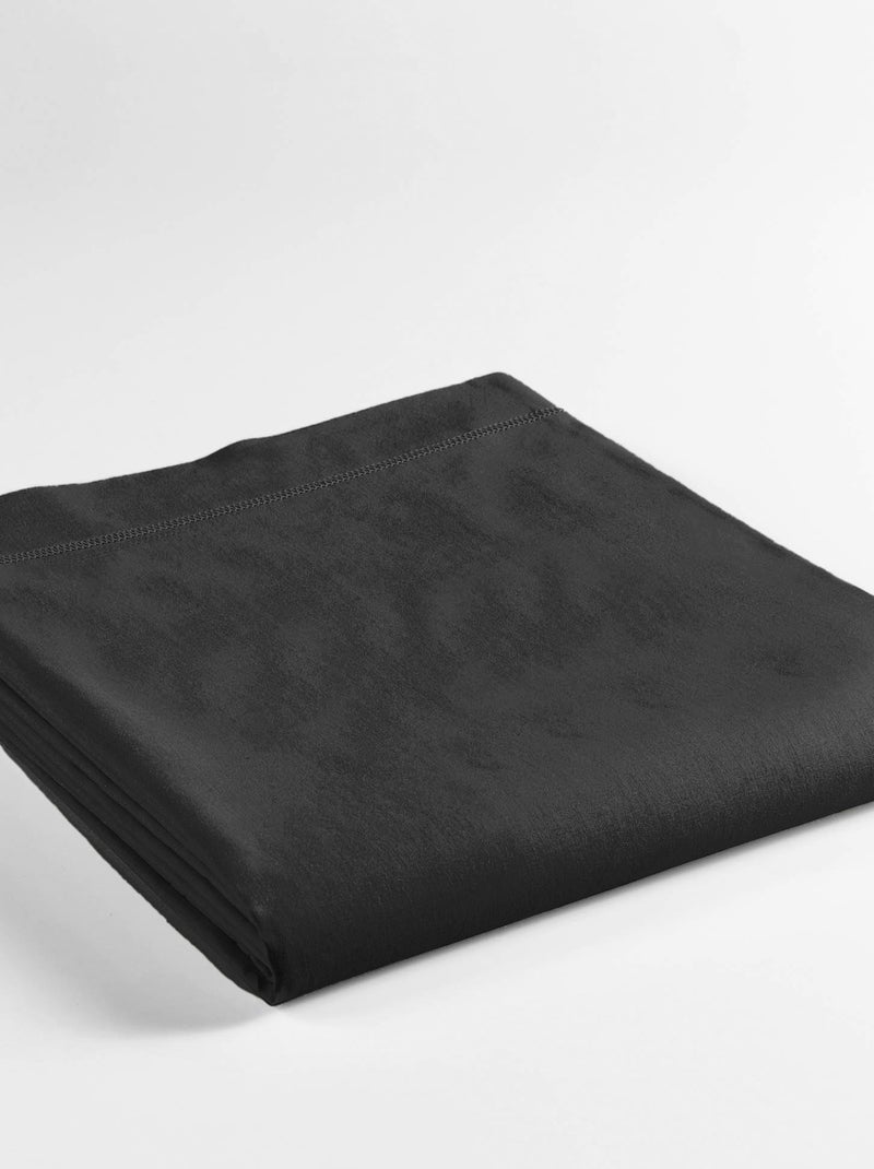 Drap plat coton Collection Emotion Noir - Kiabi