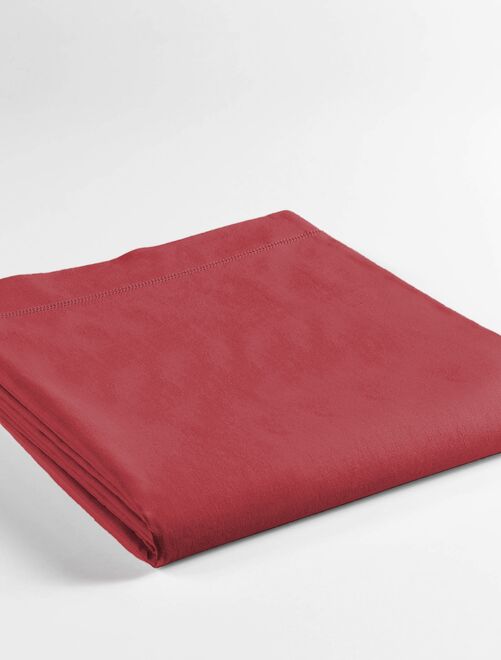 Drap plat pour lit 2 personnes uni 'ESSENTIAL' 'TODAY' - Rouge - Kiabi -  29.90€