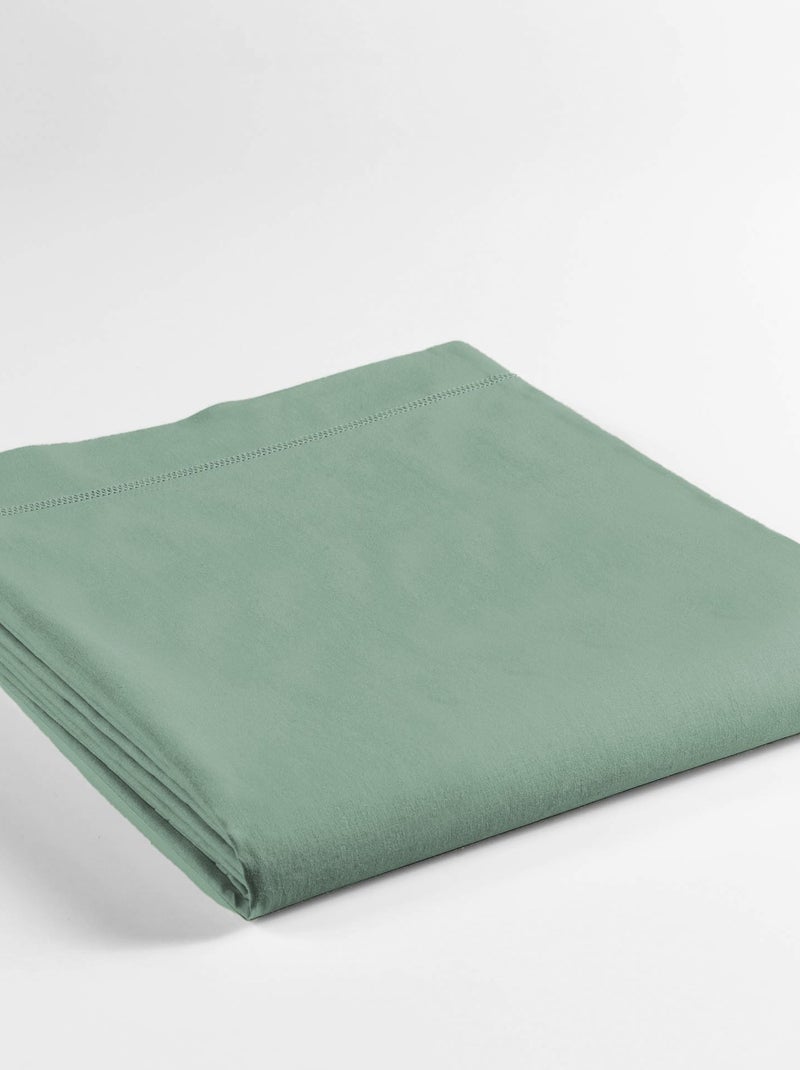 Drap plat coton Collection Emotion Vert - Kiabi