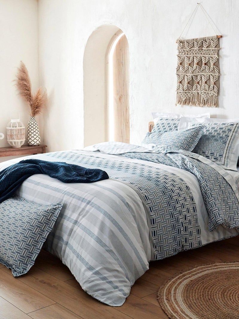 Drap plat coton DIEGO Bleu azur - Kiabi