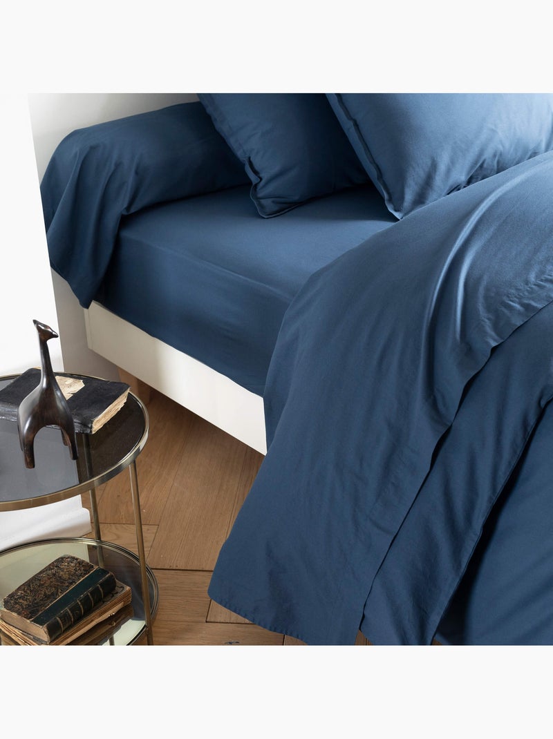 Drap plat coton lavé Beige - Kiabi