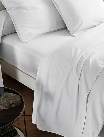 Drap plat coton lavé