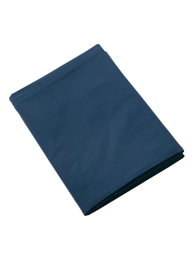 Drap plat coton lavé Bleu marine - Kiabi