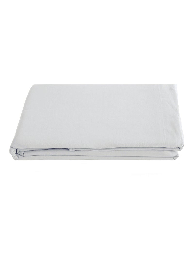 Drap plat coton lavé PALACE Blanc - Kiabi