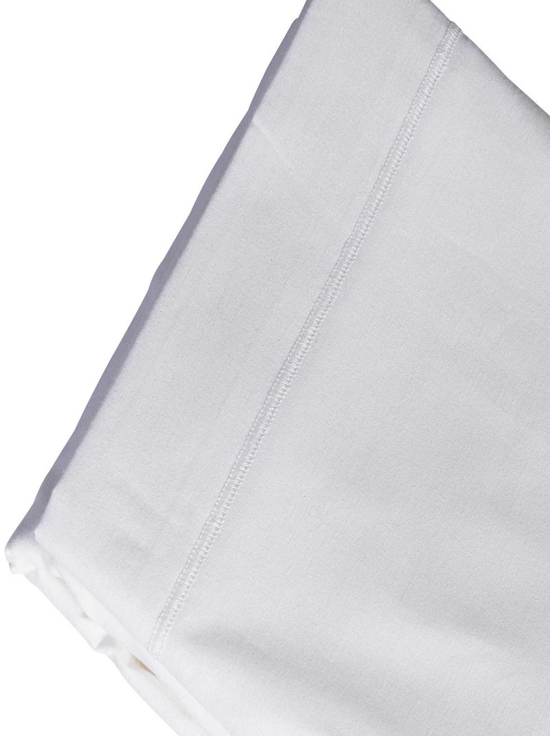 Drap plat coton made in France Blanc - Kiabi