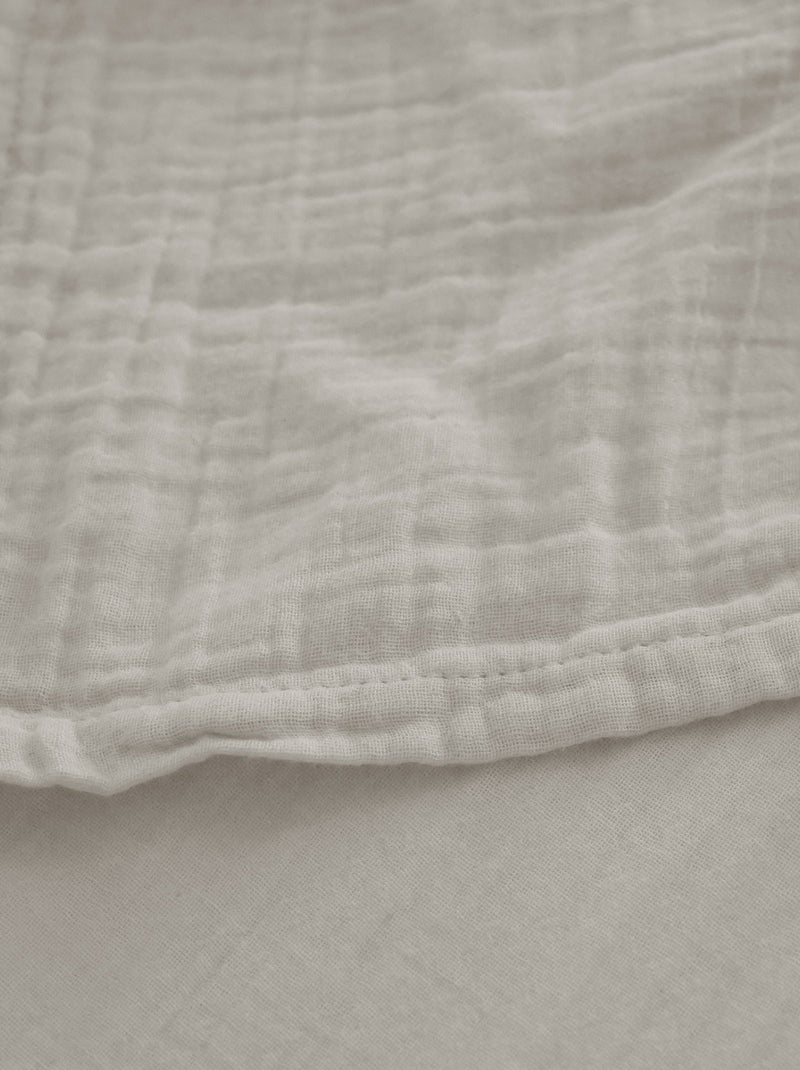 Drap plat coton MILOS Beige grès - Kiabi
