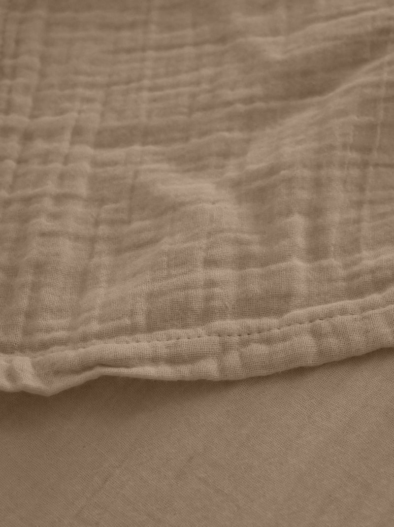 Drap plat coton MILOS Camel - Kiabi