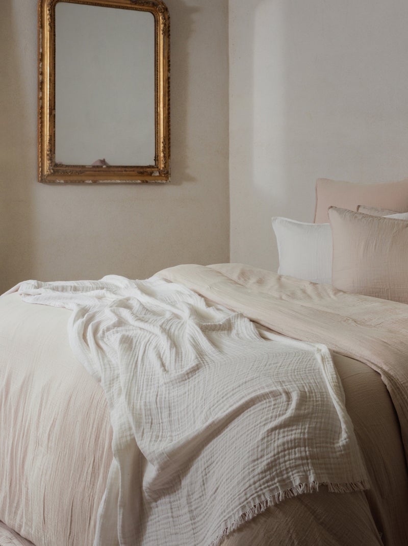 Drap plat coton MILOS Gris chiné - Kiabi