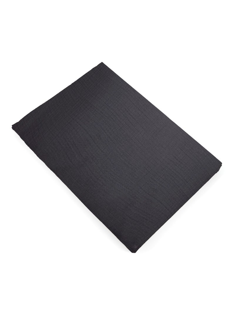 Drap plat coton MILOS Noir Noir - Kiabi