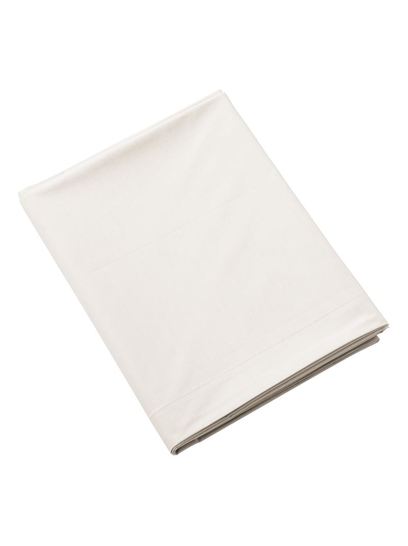 Drap plat coton percale Ecru - Kiabi