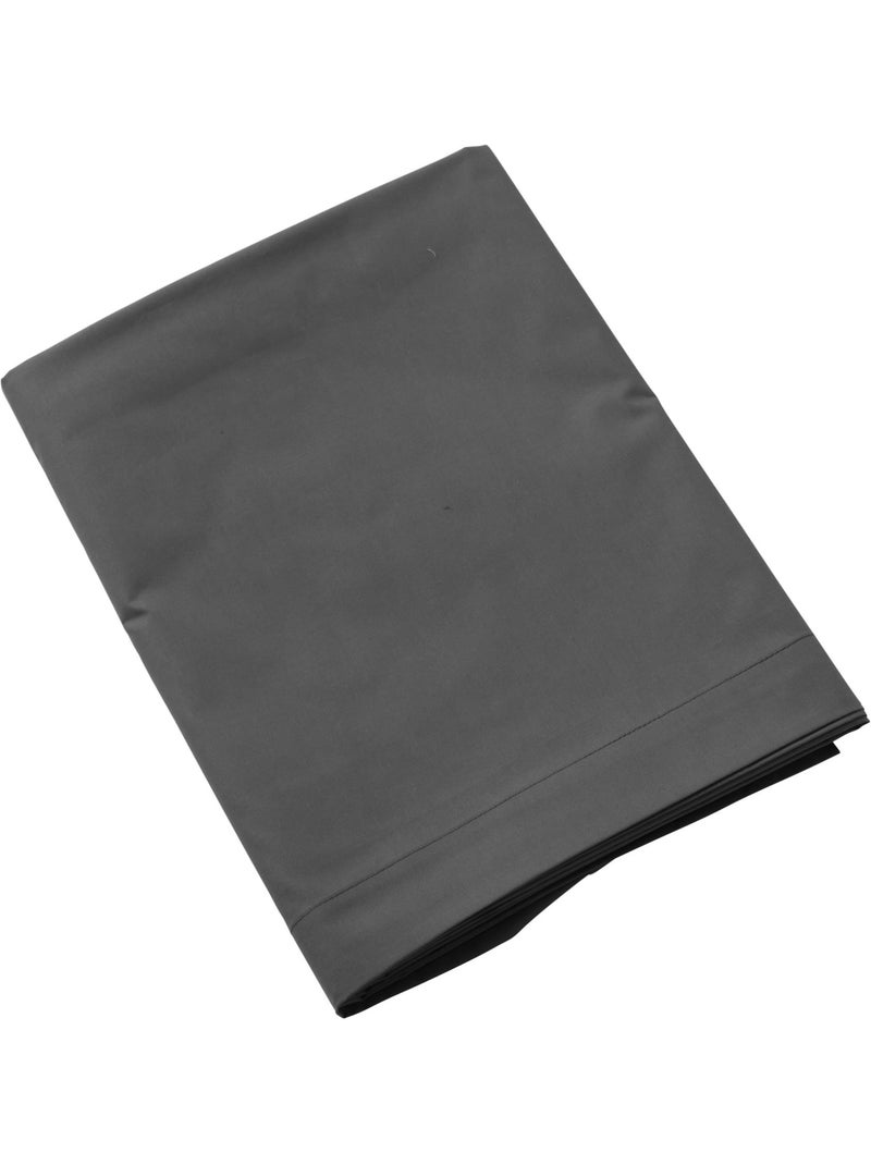 Drap plat coton percale gris anthracite - Kiabi