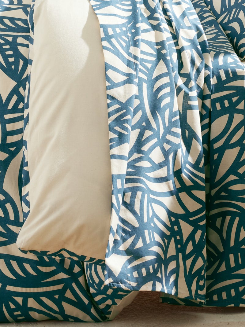 Drap plat coton SÉRÉNA Bleu Beige - Kiabi
