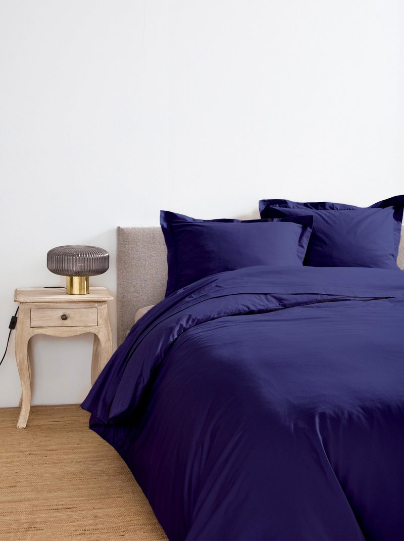 Drap plat coton uni - Afibel Bleu foncé - Kiabi
