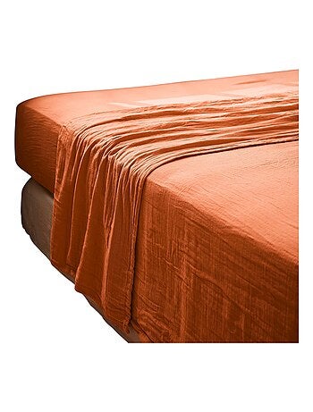 Drap plat double gaze de coton Gaia
