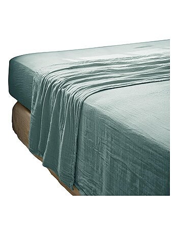 Drap plat double gaze de coton Gaia