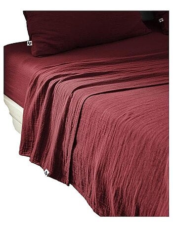 Drap plat double gaze de coton Gaia