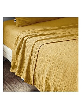Drap plat double gaze de coton Gaia