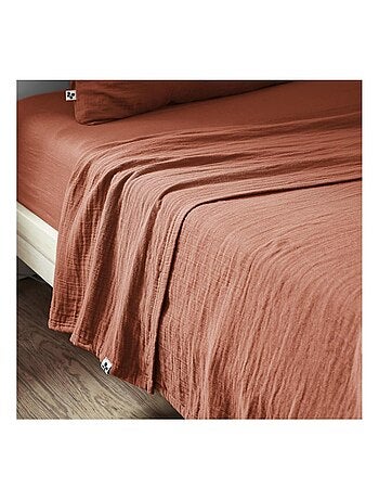 Drap plat double gaze de coton Gaia