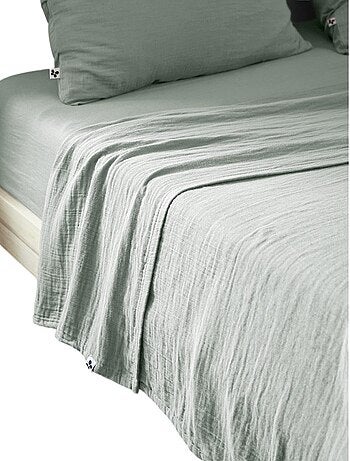 Drap plat double gaze de coton Gaia