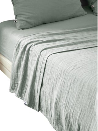 Drap plat double gaze de coton Gaia