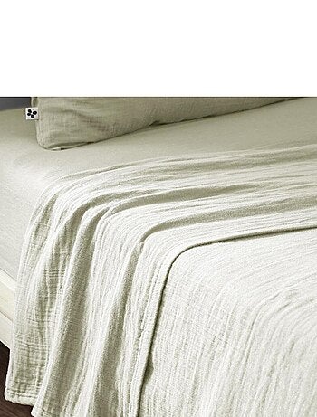Drap plat double gaze de coton Gaia