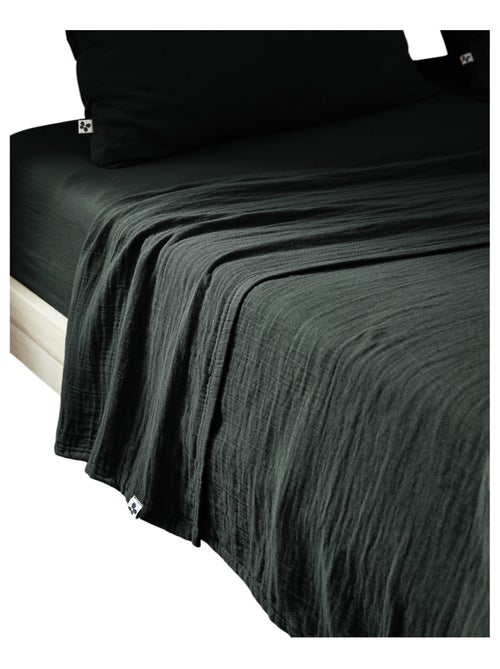 Drap plat double gaze de coton Gaia - Kiabi Drap plat double gaze de coton Gaia - Kiabi