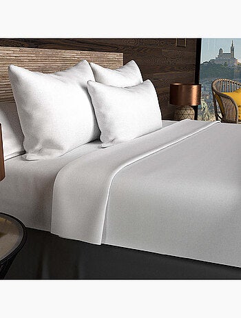 Drap plat en coton 57 fils UNI, par Soleil d'ocre