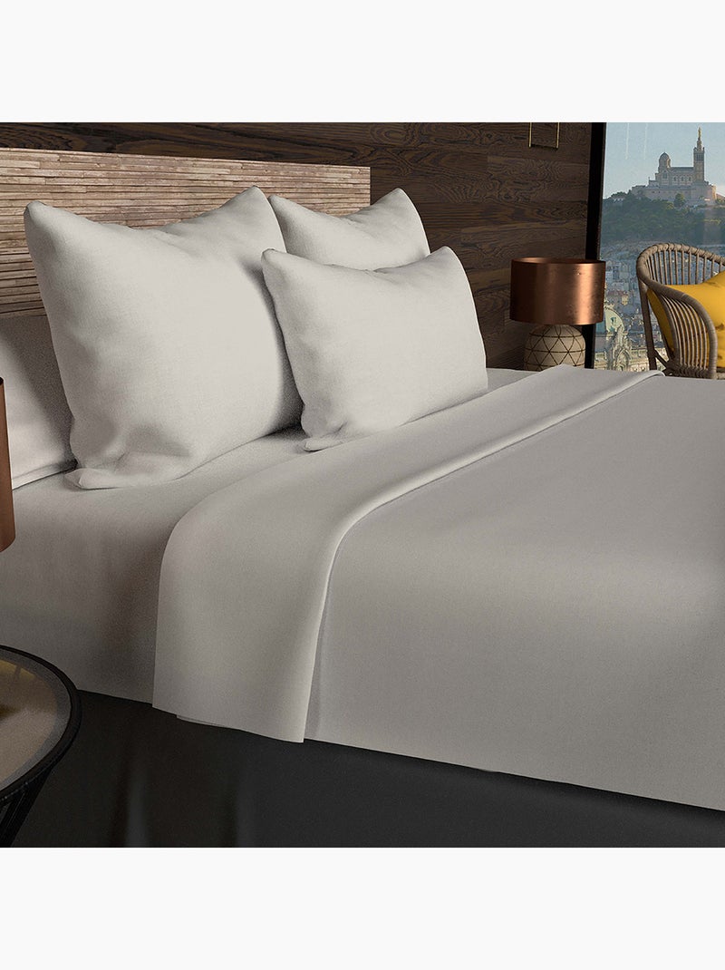 Drap plat en coton 57 fils UNI, par Soleil d'ocre Ecru - Kiabi