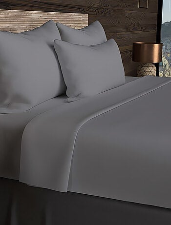 Drap plat en coton 57 fils UNI, par Soleil d'ocre