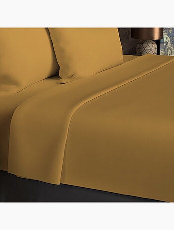 Drap plat en coton 57 fils UNI, par Soleil d'ocre