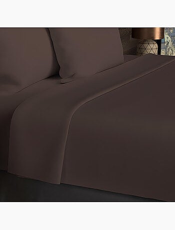 Drap plat en coton 57 fils UNI, par Soleil d'ocre