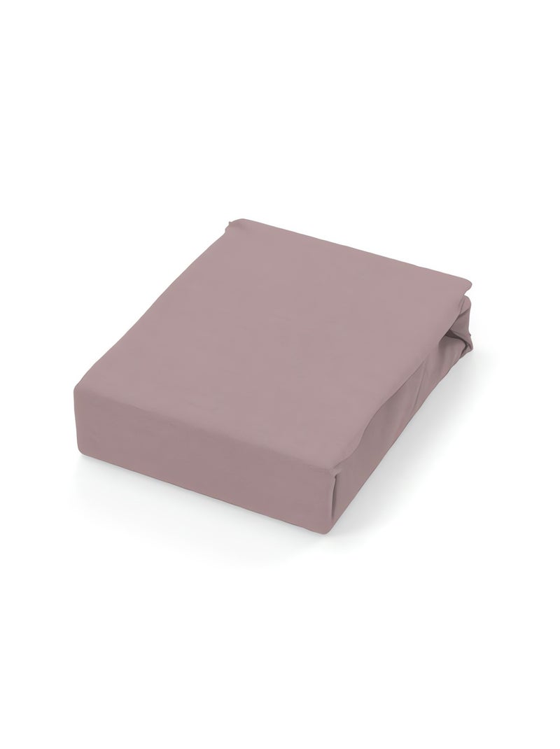 Drap plat en coton 57 fils UNI, par Soleil d'ocre Rose - Kiabi