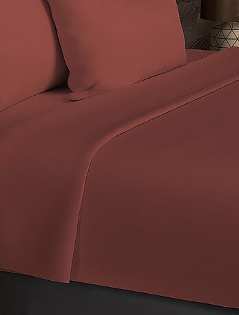 Drap plat en coton 57 fils UNI, par Soleil d'ocre