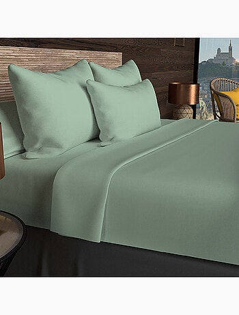 Drap plat en coton 57 fils UNI, par Soleil d'ocre