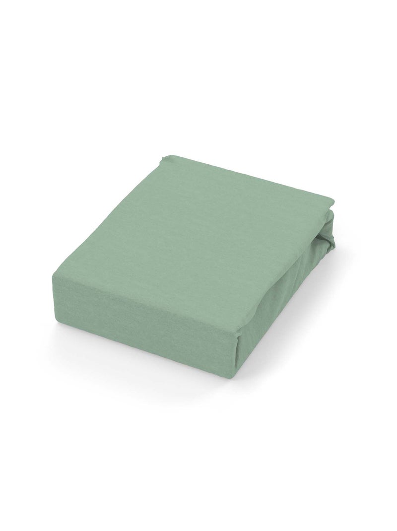 Drap plat en coton 57 fils UNI, par Soleil d'ocre Vert - Kiabi