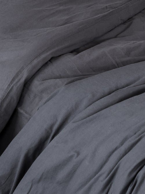 Drap plat en coton lavé - Kiabi Drap plat en coton lavé - Kiabi