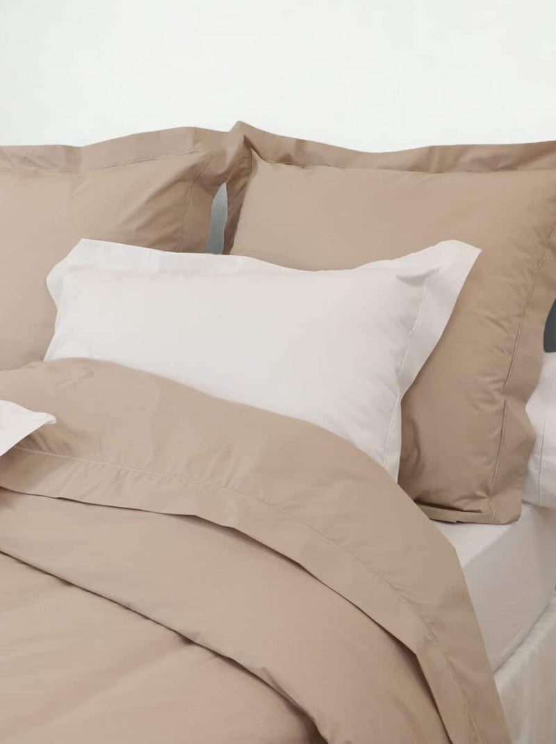 Drap plat en coton percale 200 fils DESIREE Blanc - Kiabi
