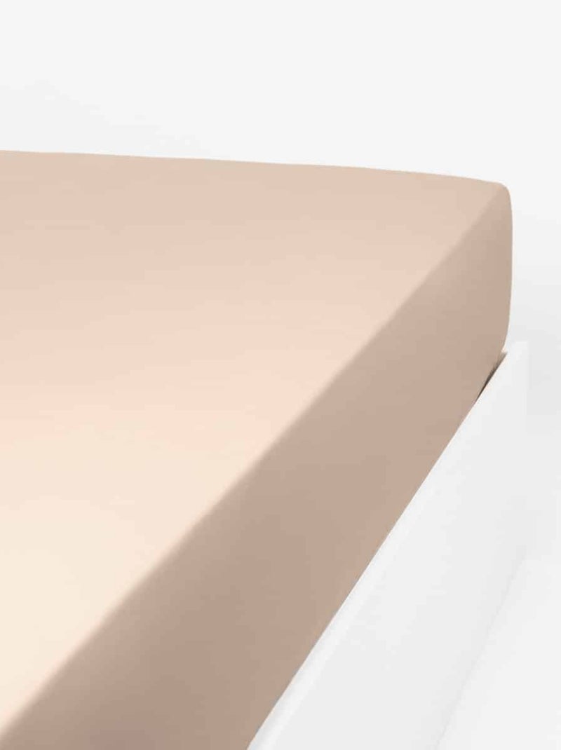 Drap plat en coton percale 200 fils DESIREE Blanc - Kiabi