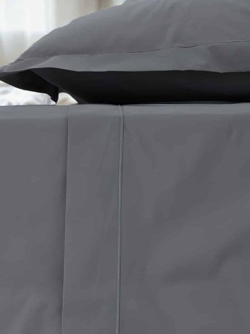 Drap plat en coton percale 200 fils DESIREE - Kiabi
