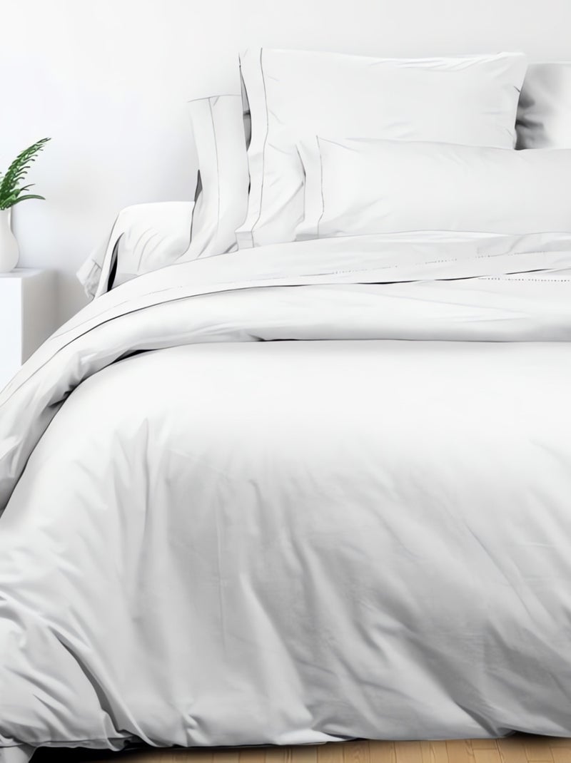 Drap plat en coton PERCALE, par Soleil d'ocre Blanc - Kiabi