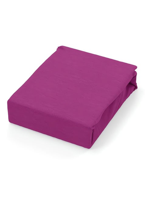 Drap plat en coton uni 57 Fils/cm2 par SOLEIL D'OCRE cassis - Kiabi