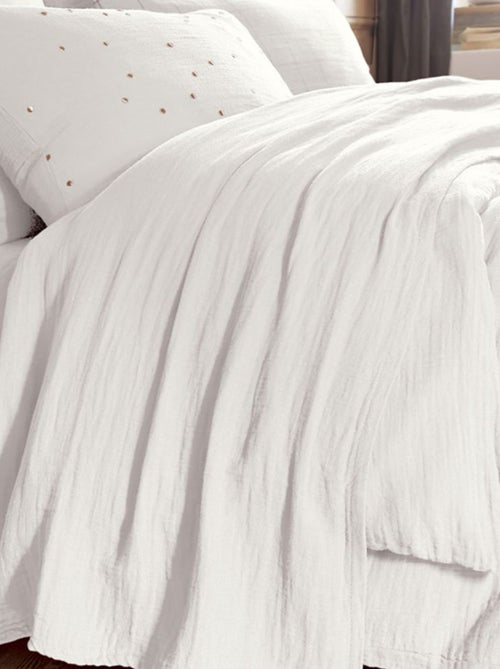 Drap plat en double Gaze de coton - Kiabi