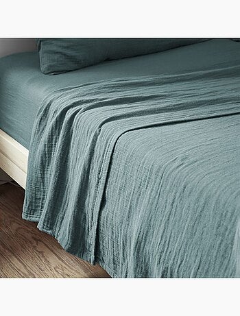 Drap plat en double Gaze de coton