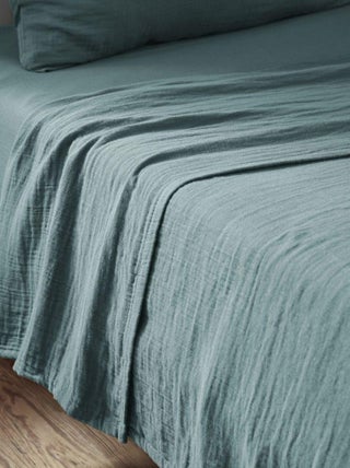 Drap plat en double Gaze de coton