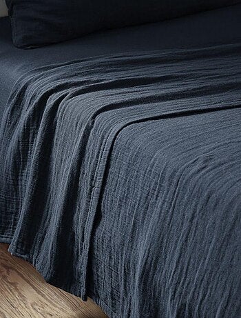 Drap plat en double Gaze de coton